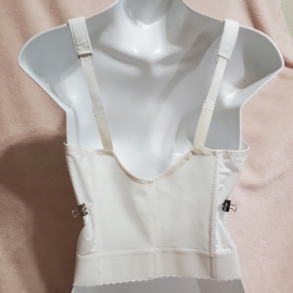 Vintage 60s White Bustier "Exquisite Fully" Hook & Eye, Adjustable Straps 34B - Picture 5 of 6